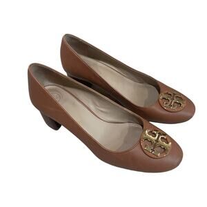 Tory burch janey leather pumps royal tan